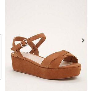 TORRID Genuine Leather Crisscross Platforms